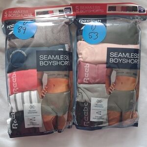 Reebok Women's Seamless Boxer Briefs - Gray, Pink, Red, Black, White